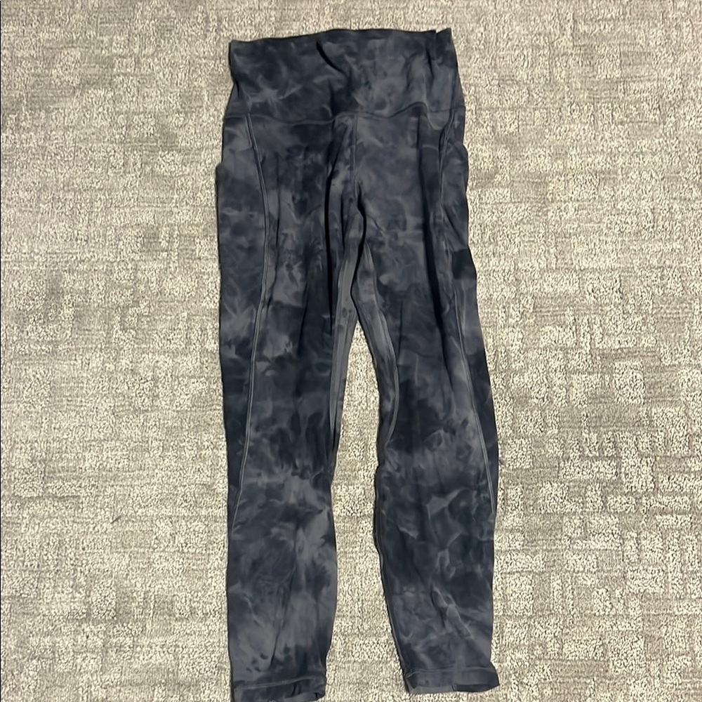 Black Tie-Dye Leggings